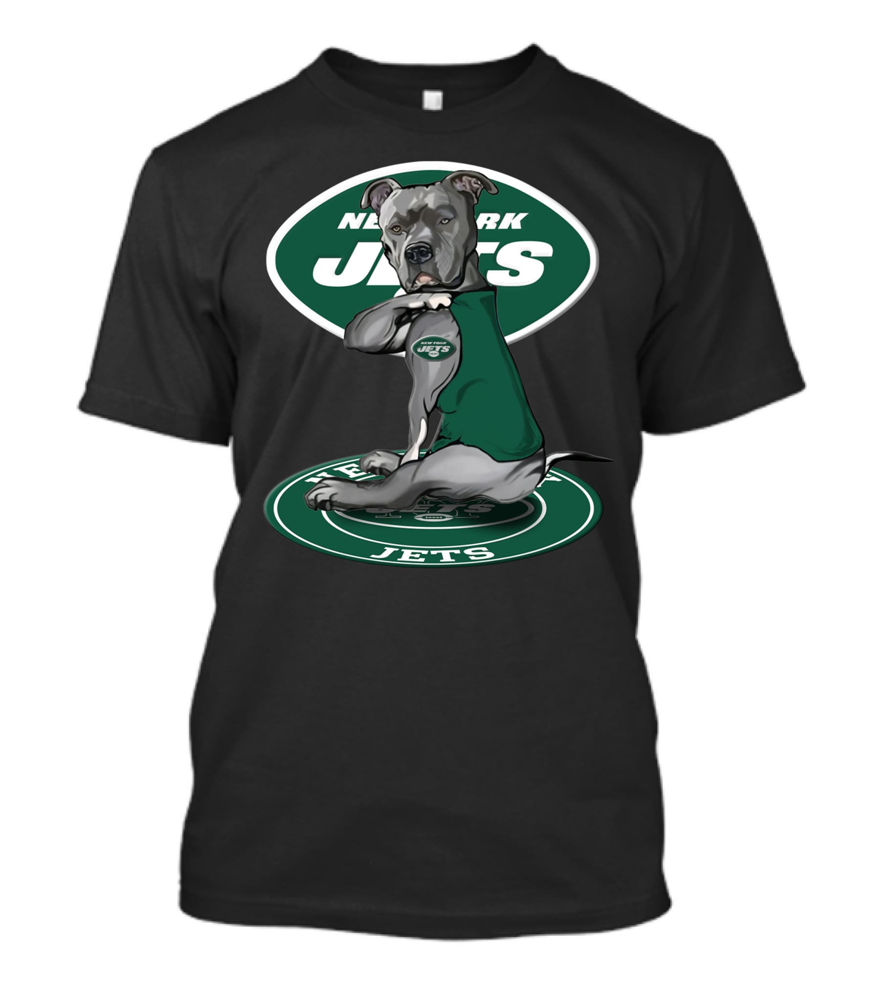 New York Jets Dog Mascot In Team Outfit T-Shirt