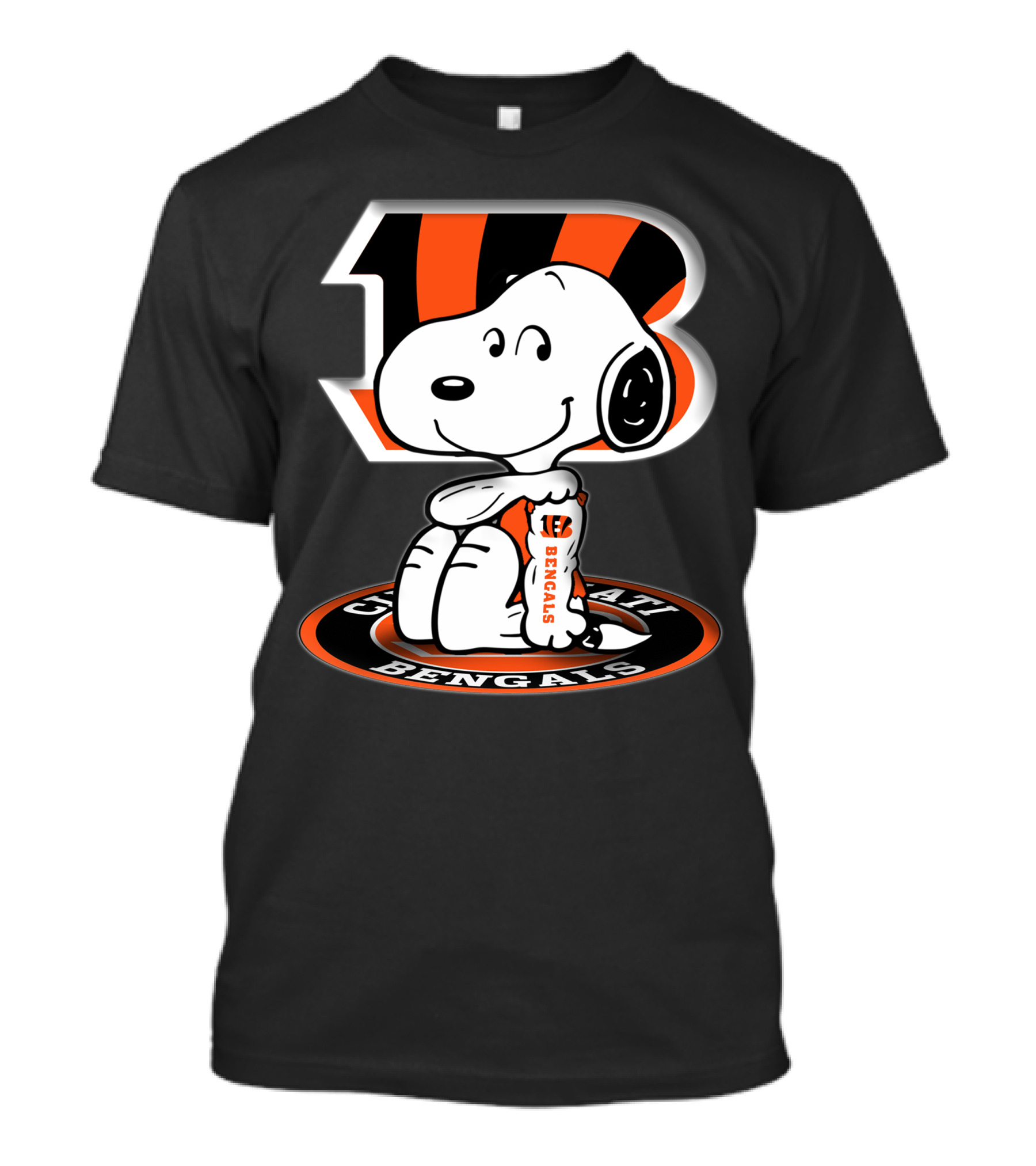 Bengals Snoopy Cincinnati Stripes B T-Shirt
