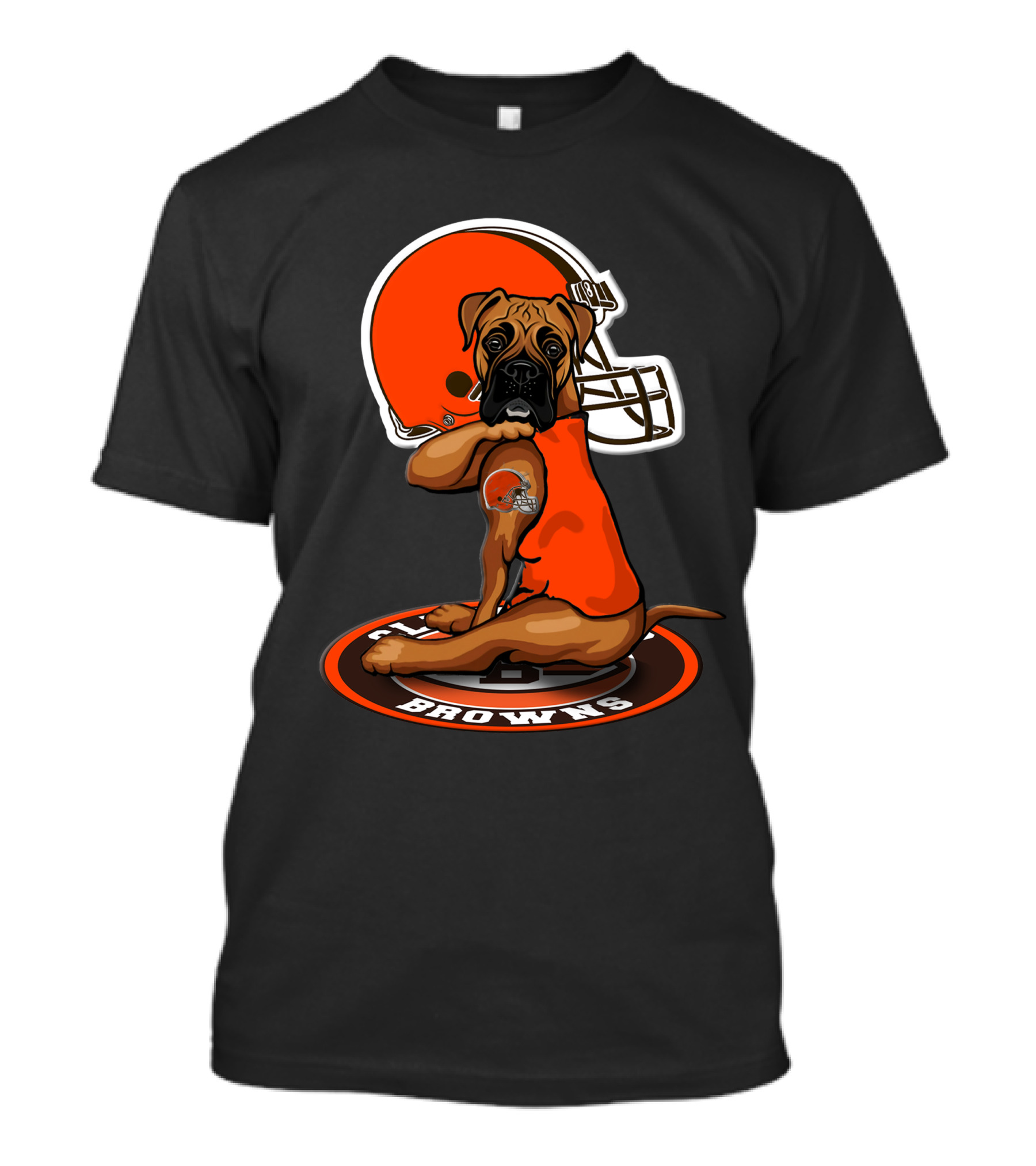 Cleveland Browns Dog Mascot With Helmet T-Shirt