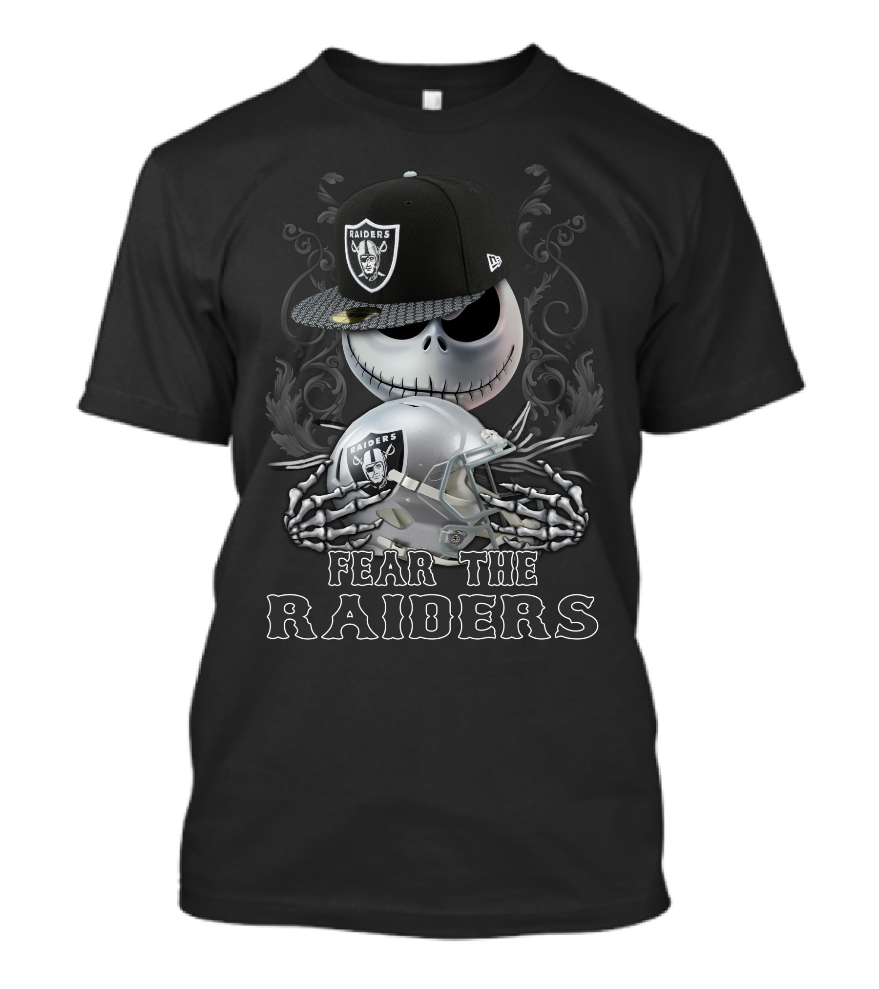 Raider Skull Fear The Raiders Las Vegas Raiders Helmet And Cap T-Shirt