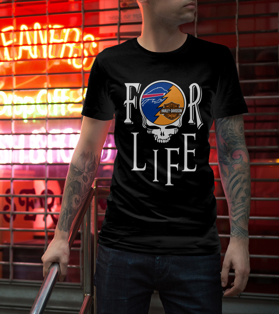 Buffalo Bills Harley Davidson Nfl For Life T-Shirt