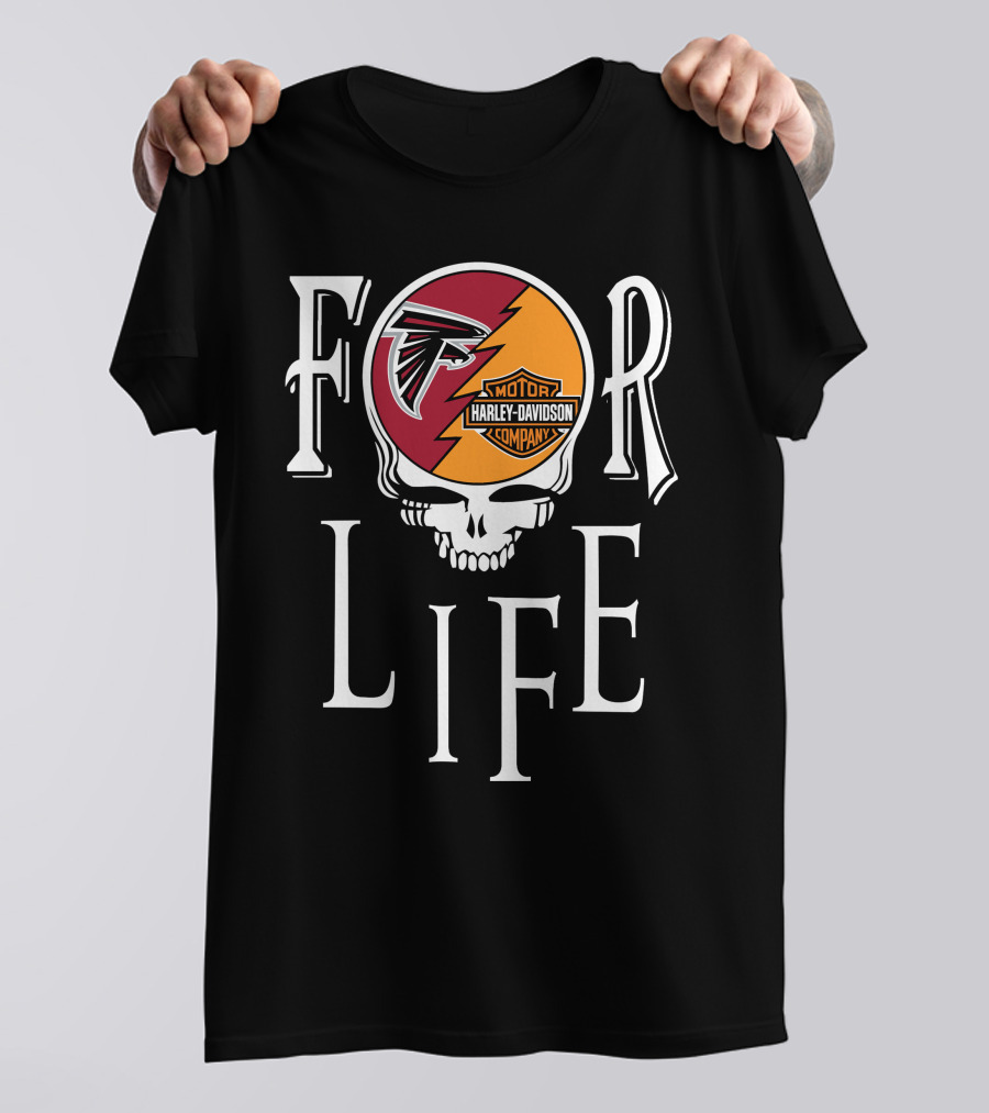 Atlanta Falcons Harley Davidson Nfl For Life T-Shirt