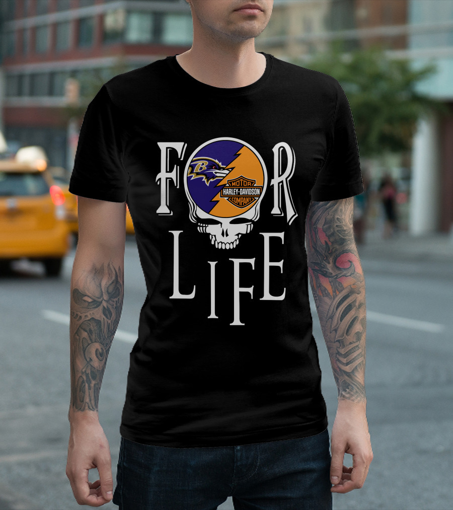 For Life Baltimore Ravens Harley Davidson Nfl T-Shirt