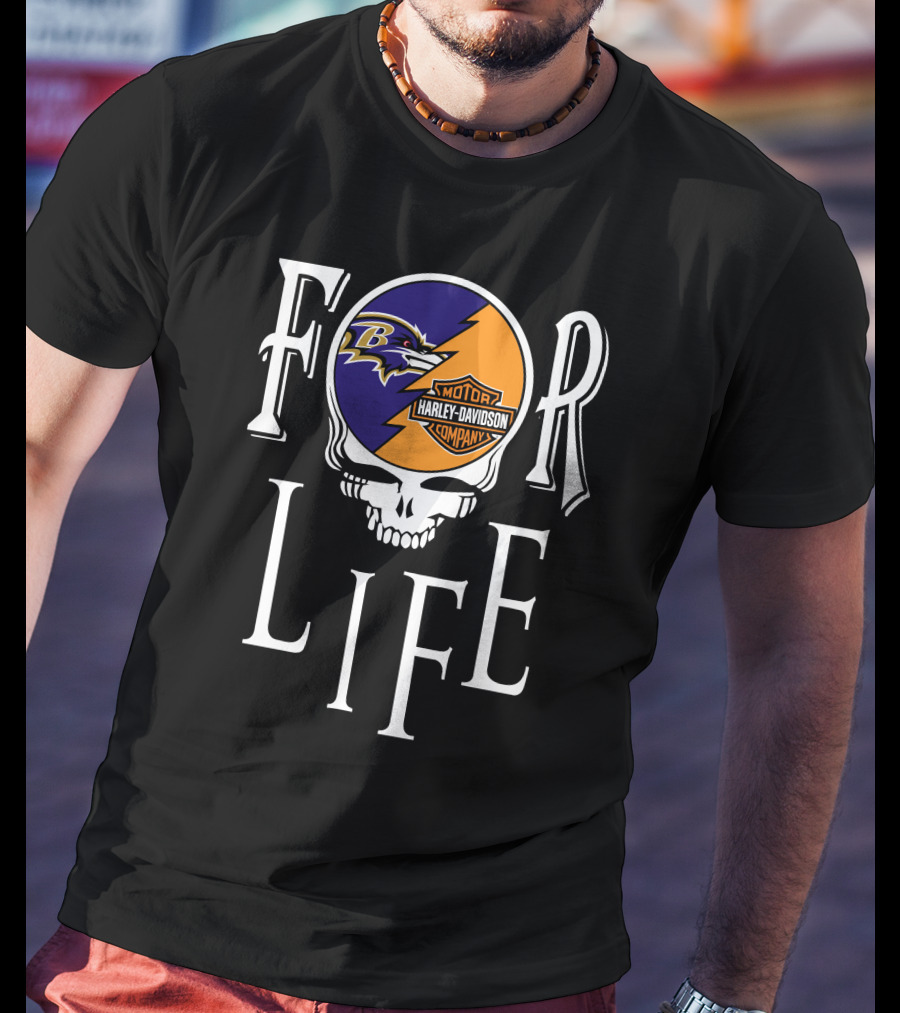 For Life Baltimore Ravens Harley Davidson Nfl T-Shirt