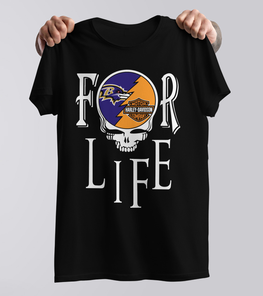 For Life Baltimore Ravens Harley Davidson Nfl T-Shirt