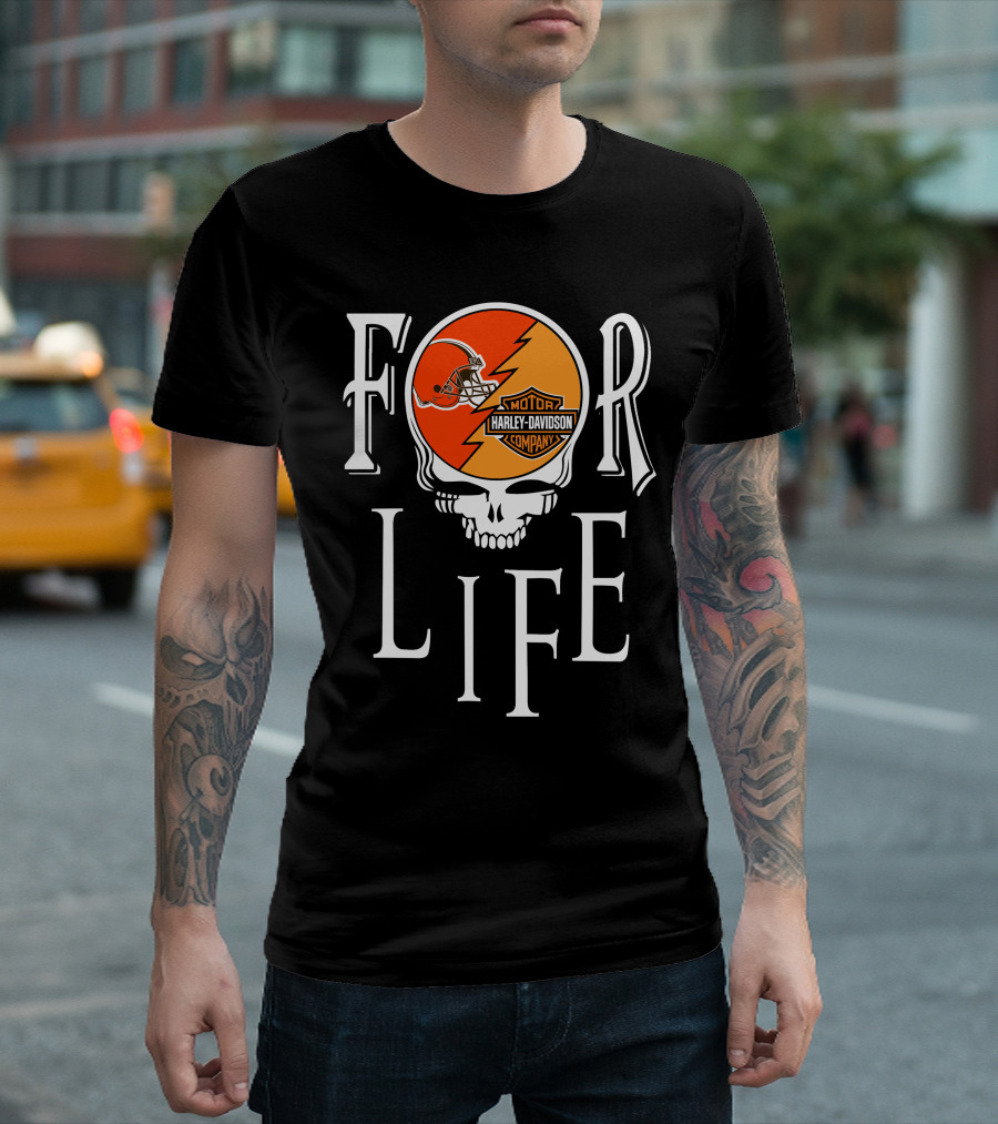 For Life Cleveland Browns Harley Davidson Nfl T-Shirt