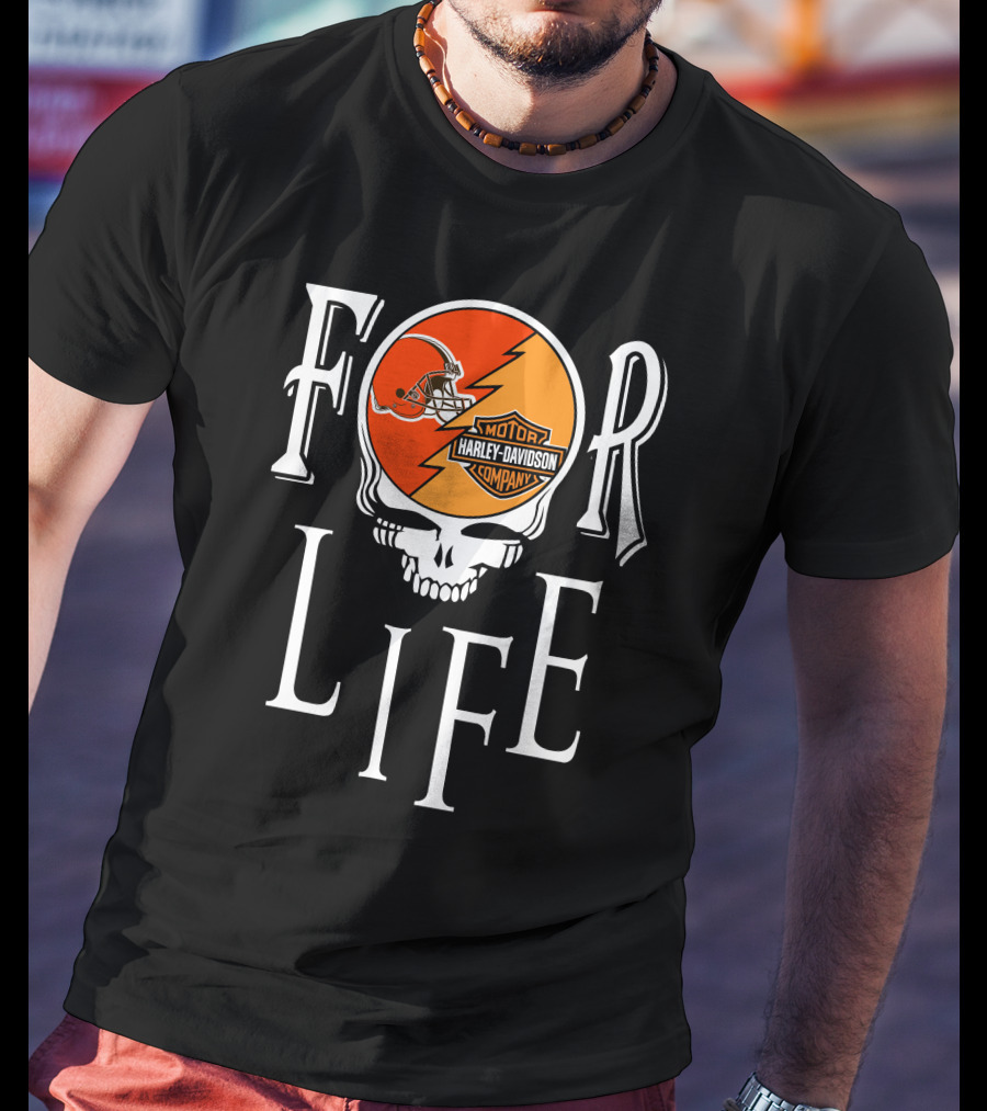 For Life Cleveland Browns Harley Davidson Nfl T-Shirt