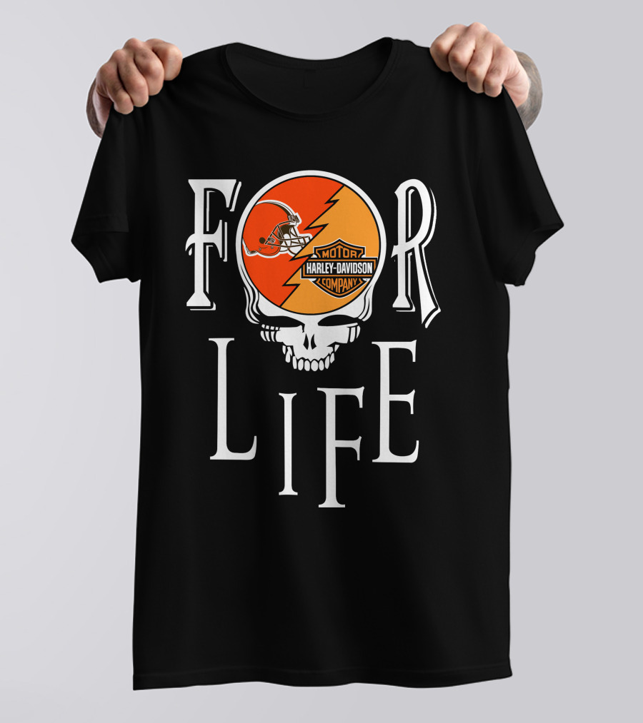 For Life Cleveland Browns Harley Davidson Nfl T-Shirt