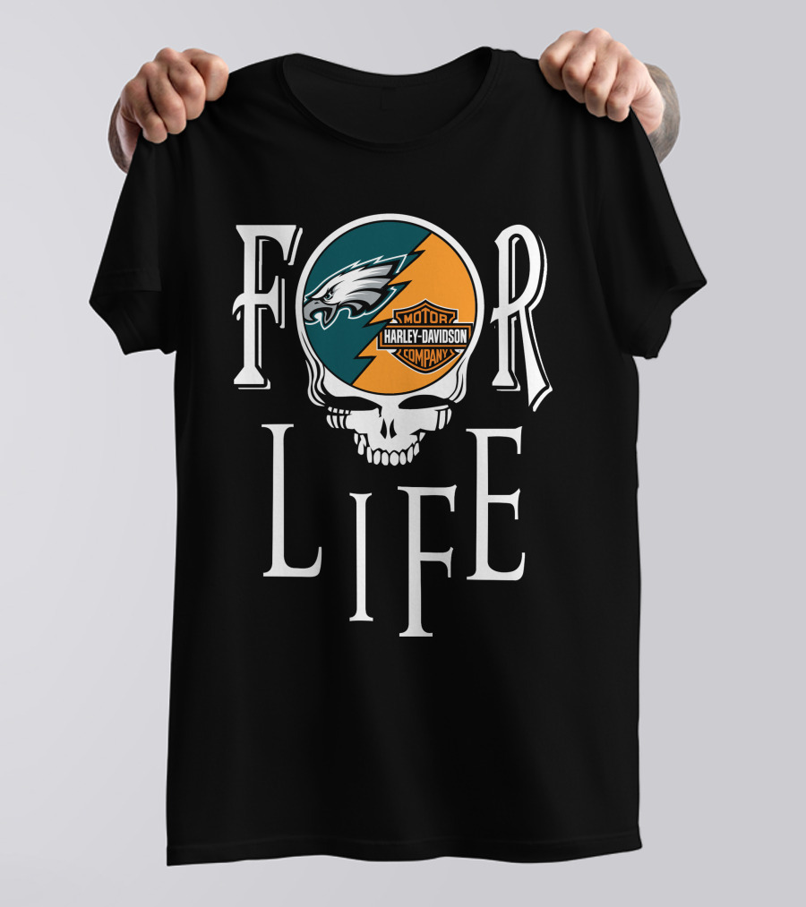 Philadelphia Eagles Harley Davidson Nfl For Life T-Shirt