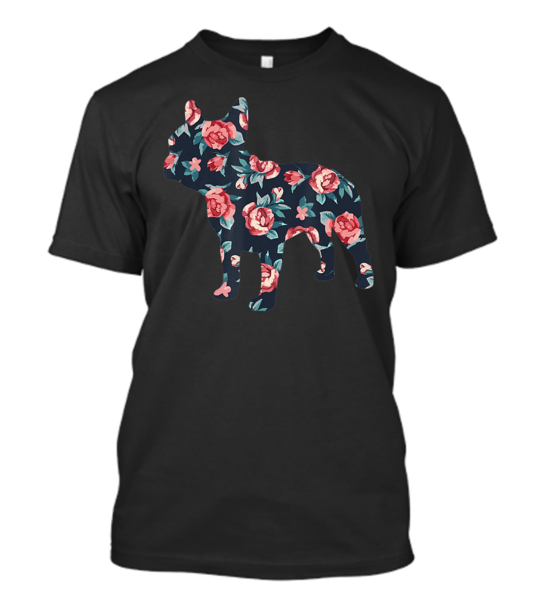 Roses Floral French Bulldog T-Shirt