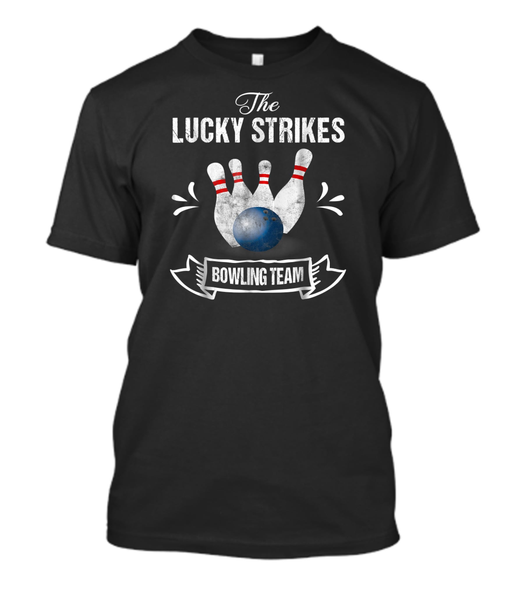 The Lucky Strikes Bowling Team Funny Bo T-Shirt