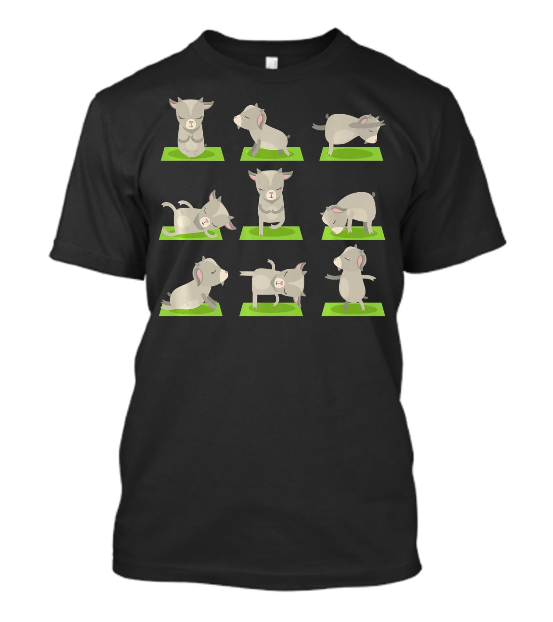 Goat Yoga Mat Poses Funny Yoga Goat T-Shirt