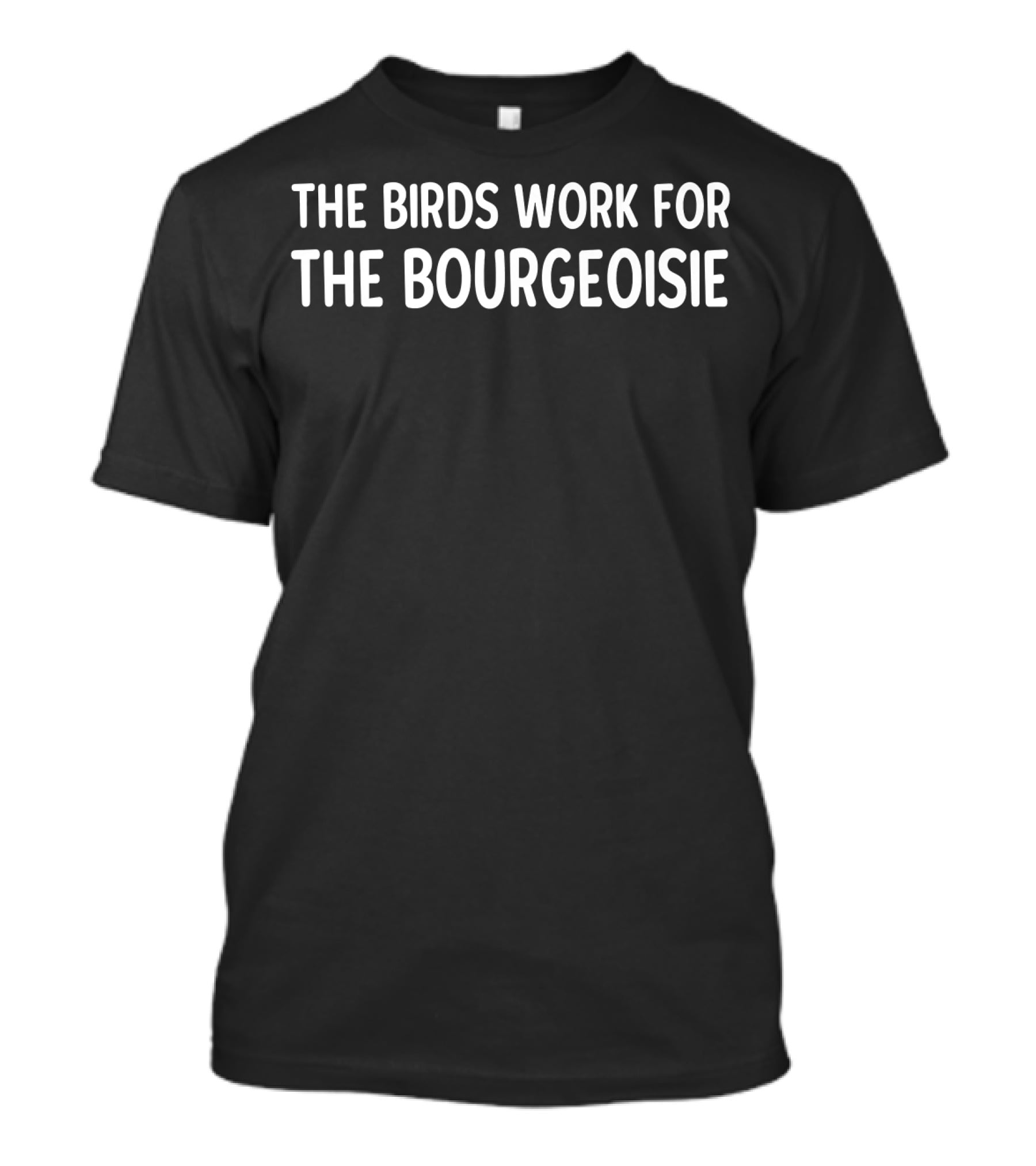 Funny Viral Meme Quote The Birds Work For The Bourgeoisie T-Shirt