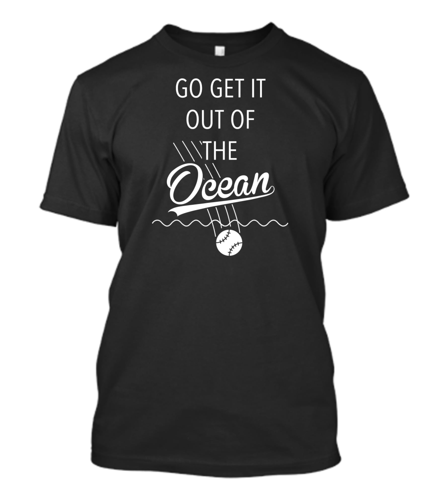 Go Get It Out Of The Ocean Baseball Splash T-Shirt
