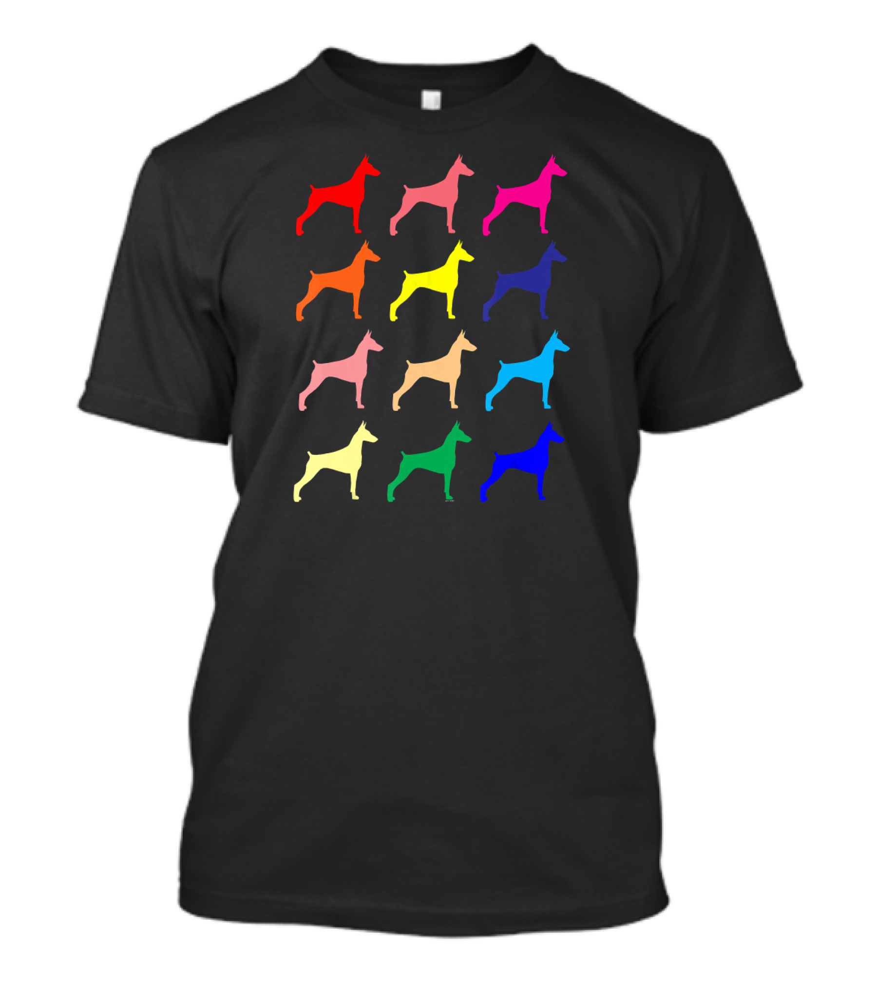 Doberman Pinscher Dog Lovers Colorful Pop T-Shirt