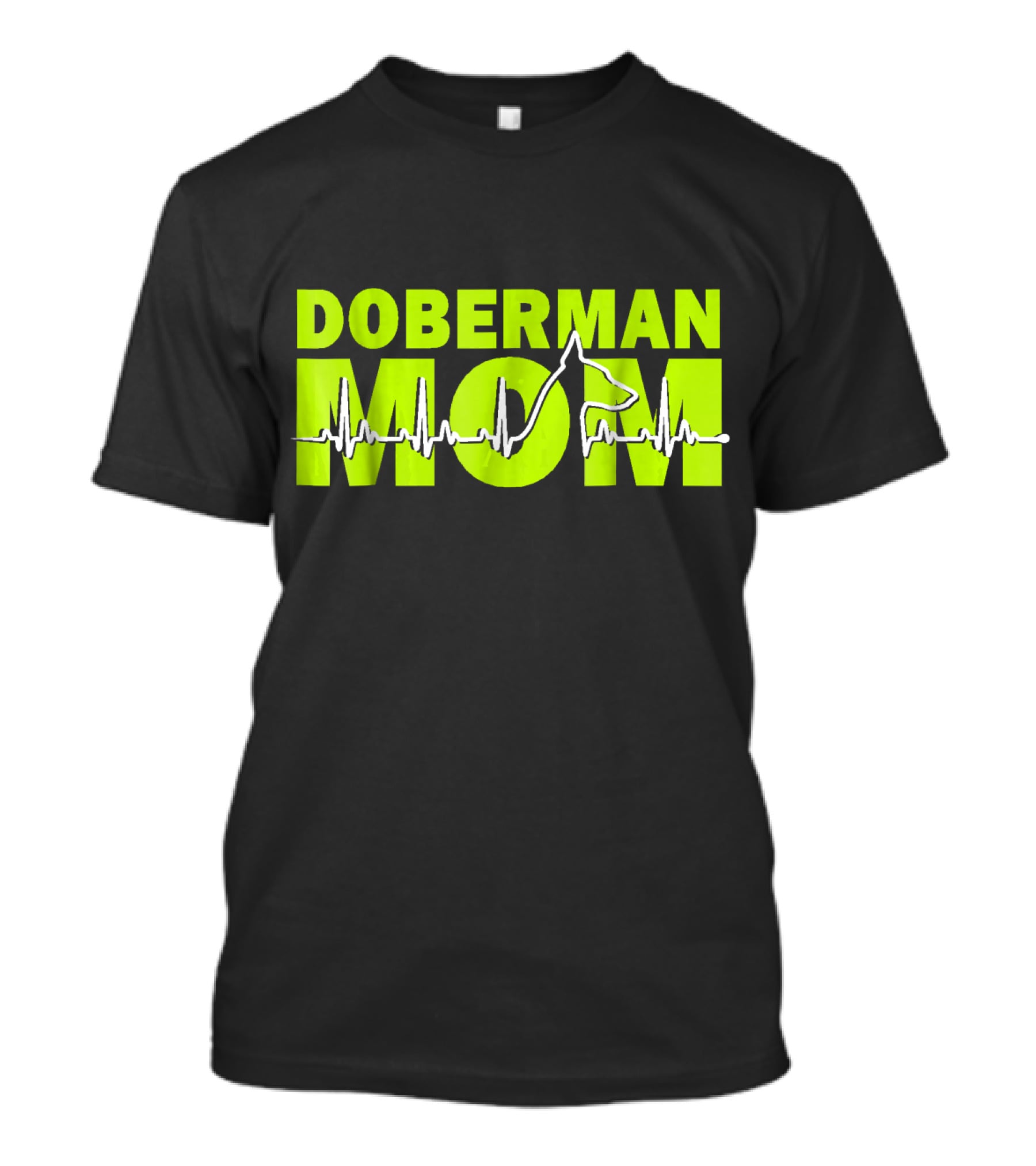 DOBERMAN MOM Heartbeat Dog T-Shirt