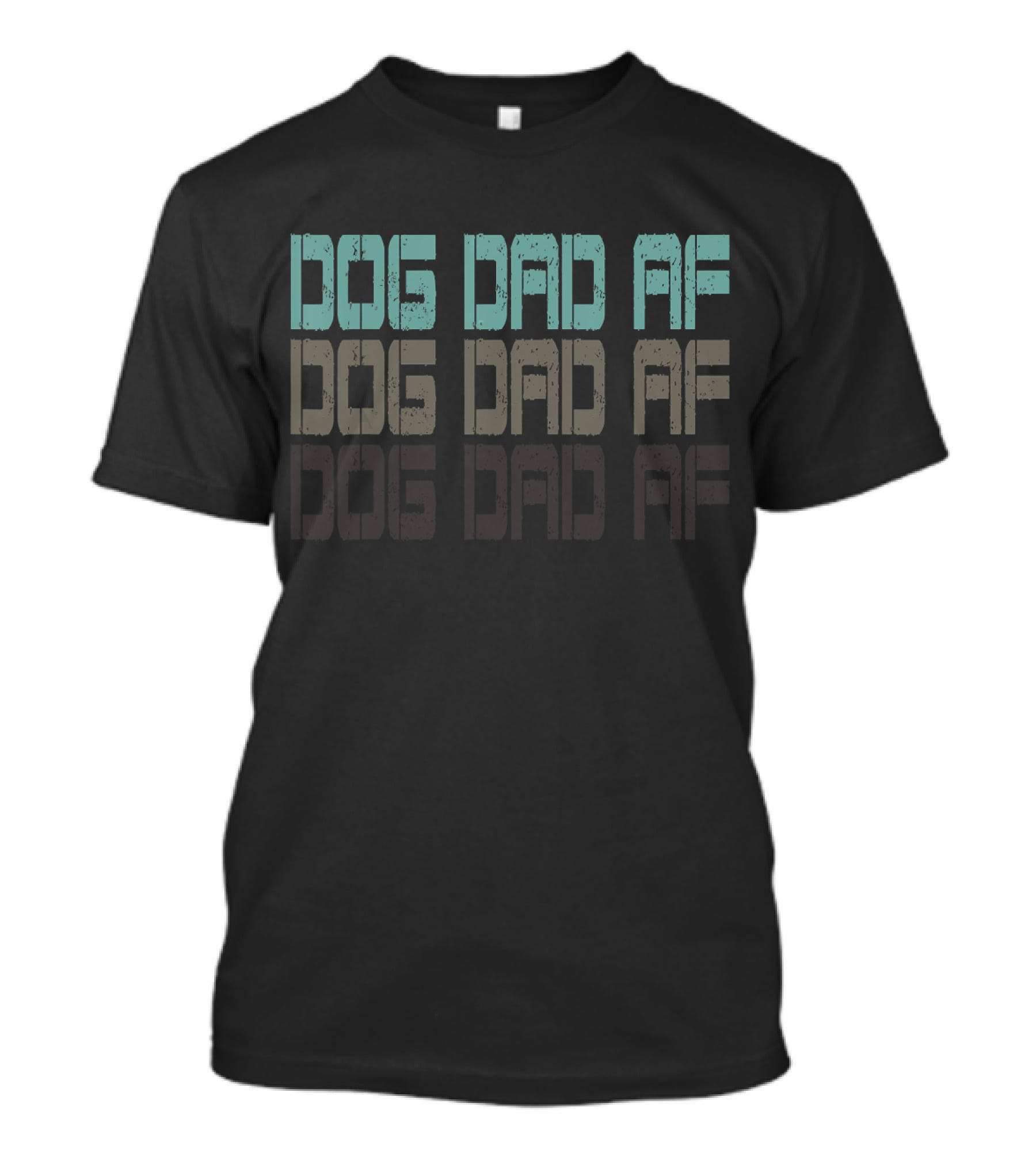 Dog Dad AF Funny Dad Double Reflection T-Shirt