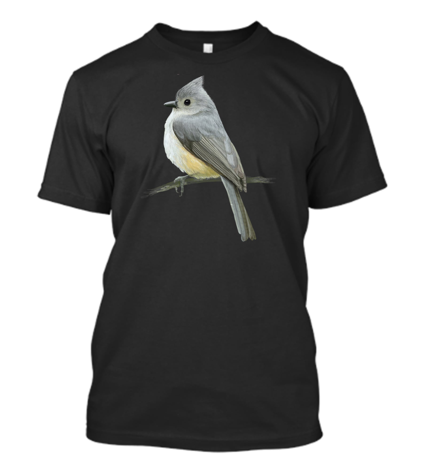 Tufted Titmouse Bird On Branch Wildlife T-Shirt