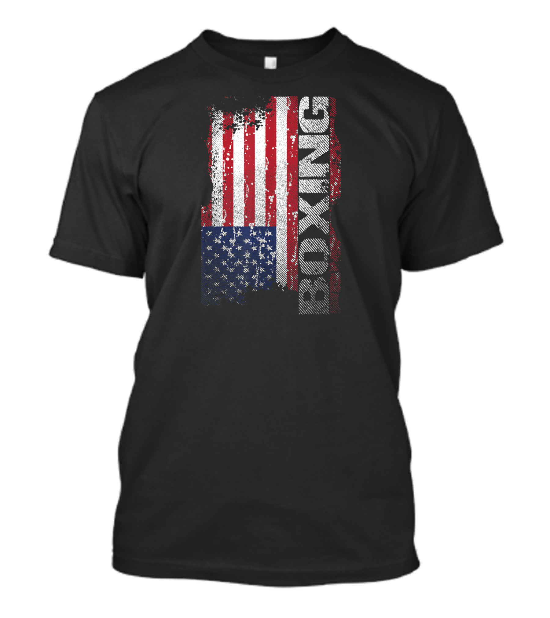 USA Flag Boxing Grunge T-Shirt