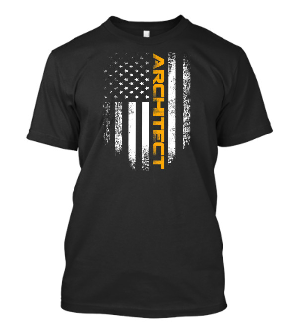 Vintage American USA Flag Architect T-Shirt