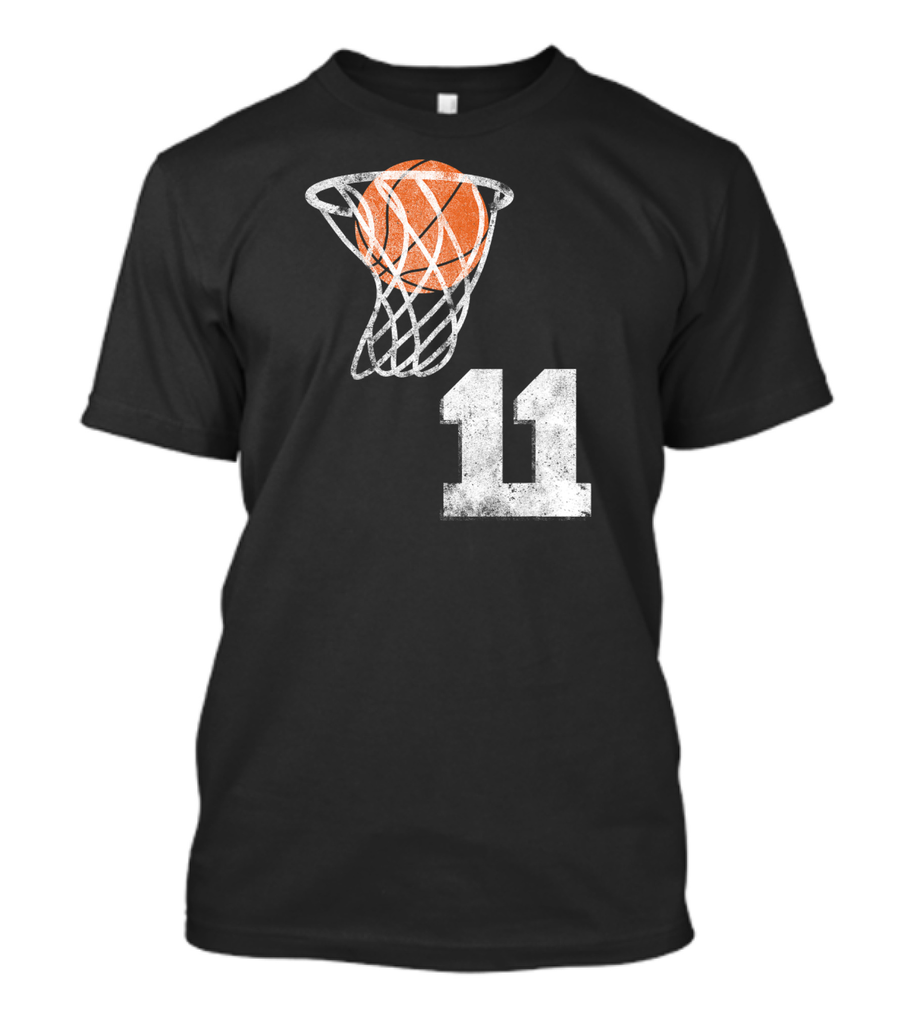 Basketball Hoop Swish Number 11 T-Shirt