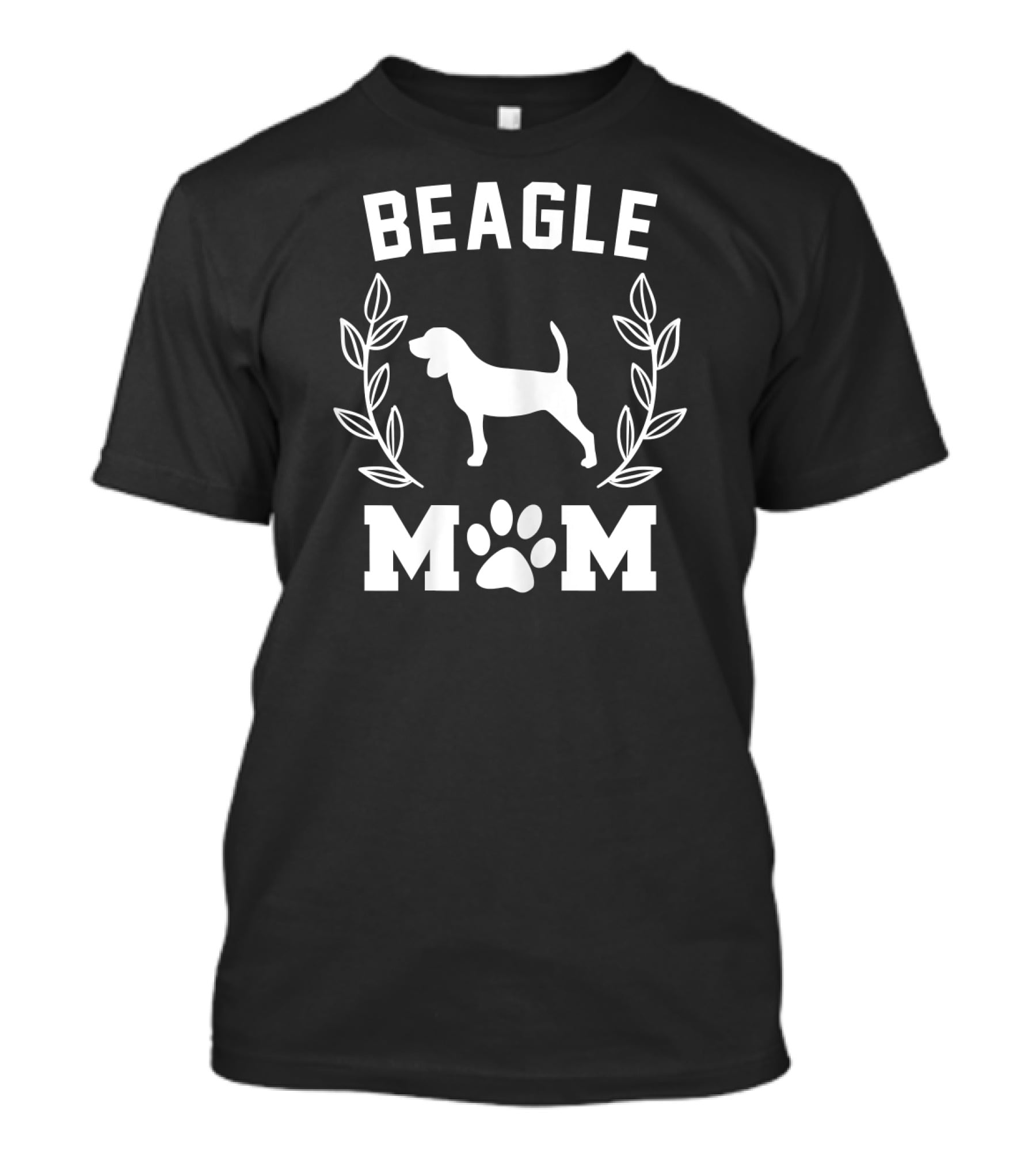 Beagle Mom Funny Beagle Dog Owner Paw Laurel T-Shirt