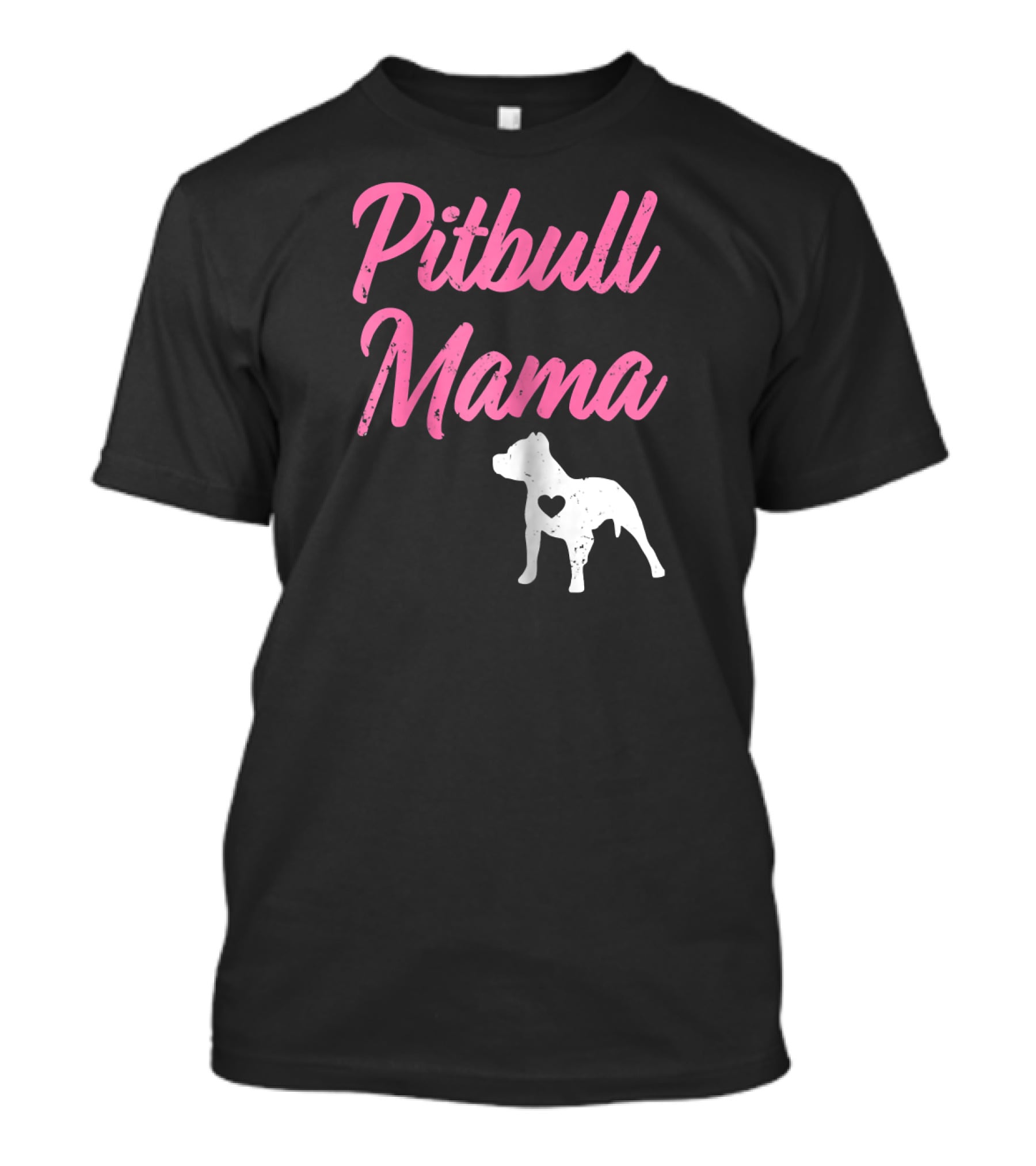 Pitbull Mama Women's Pit Bull Heart T-Shirt