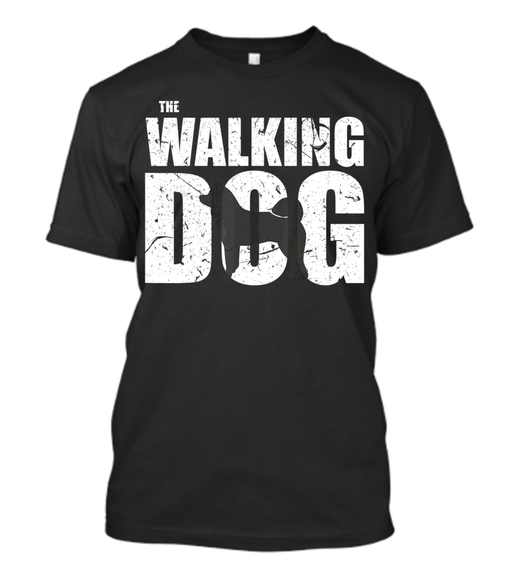 The Walking Dog Akita Dark Version Funny Cut T-Shirt