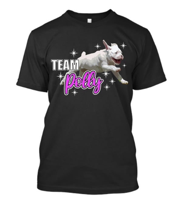 Team Polly Joyful Running Puppy With Stars T-Shirt