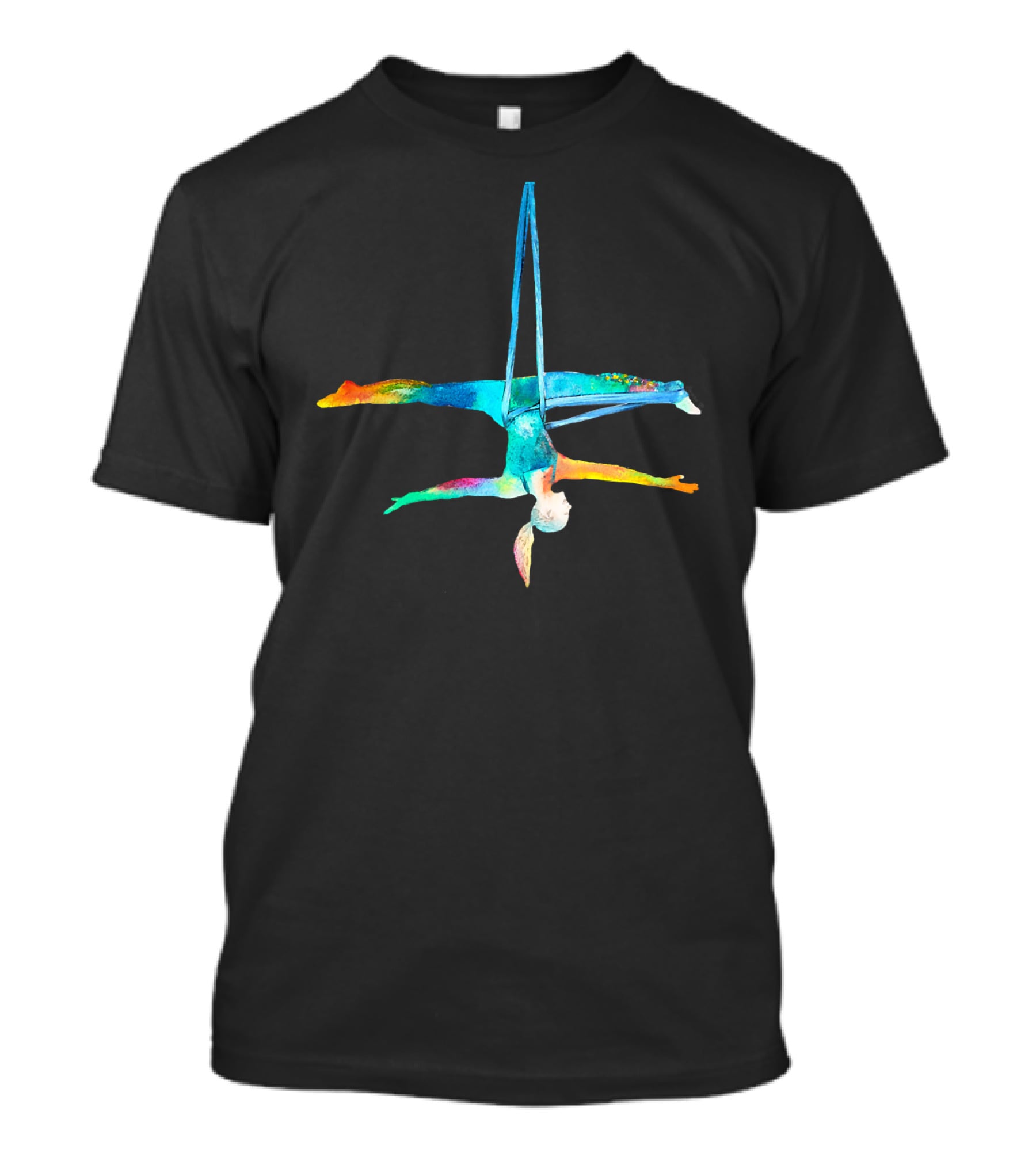 Aerial Silk Yoga Rainbow Pose T-Shirt