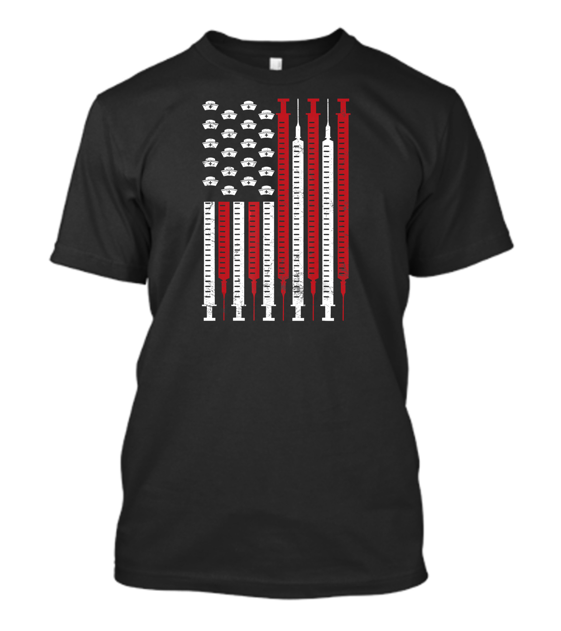 American Flag Syringe Nurse Patriotic T-Shirt