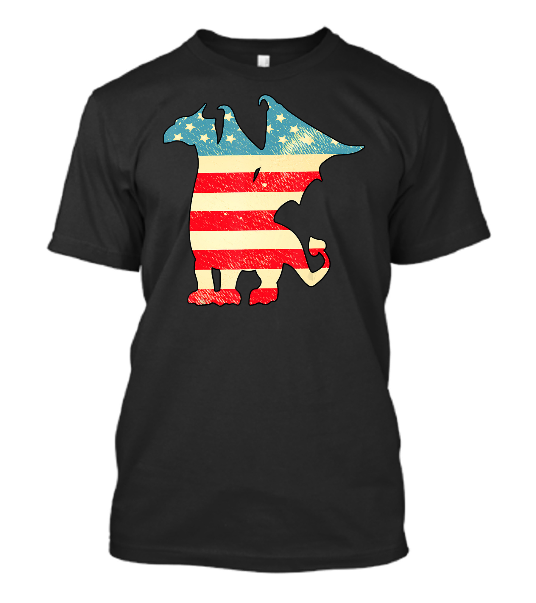 American Flag Vintage Dragon T-Shirt