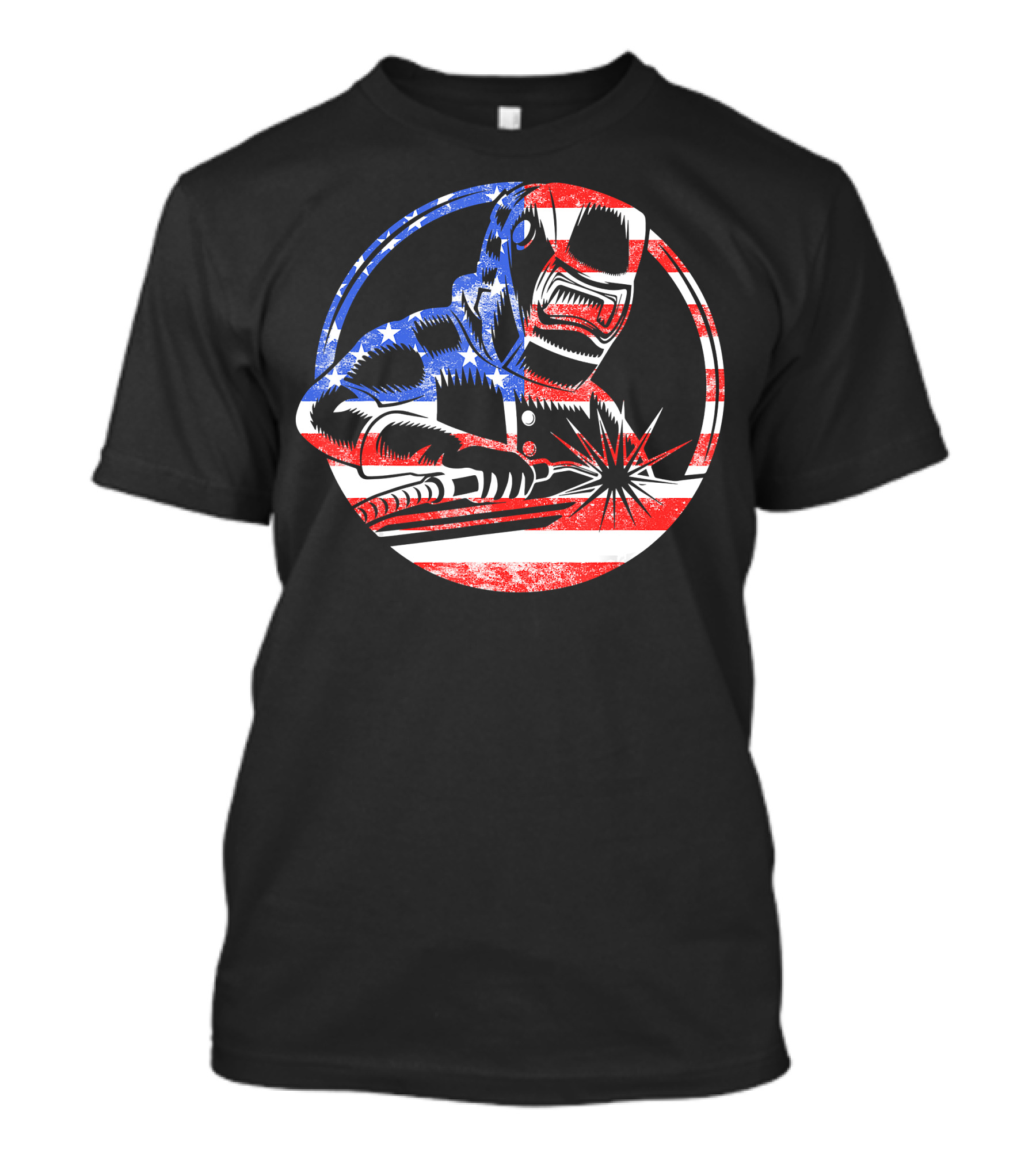 American Flag Welding USA Worker Welder T-Shirt