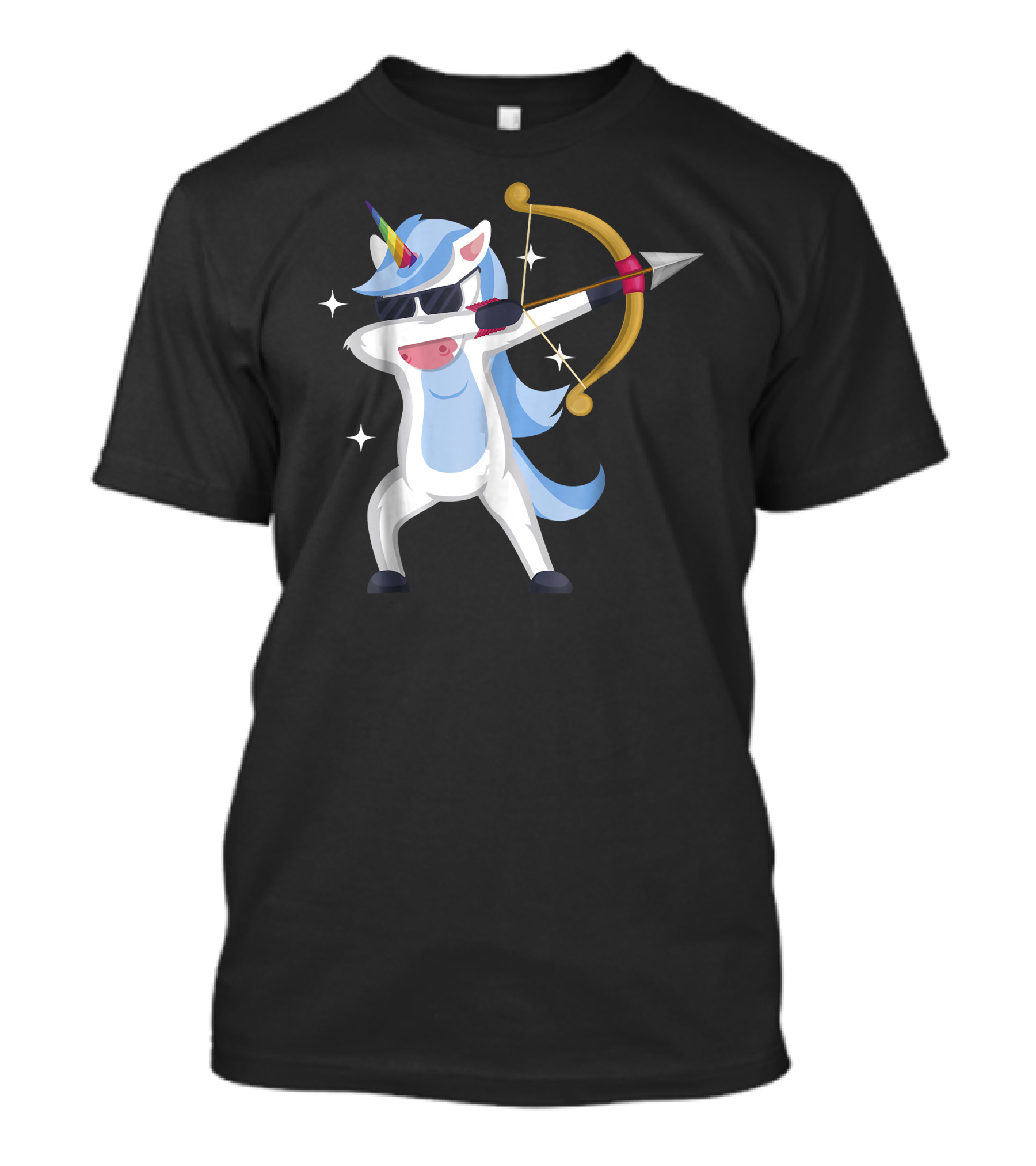Unicorn Dabbing Archery Magic Arrow Bow T-Shirt