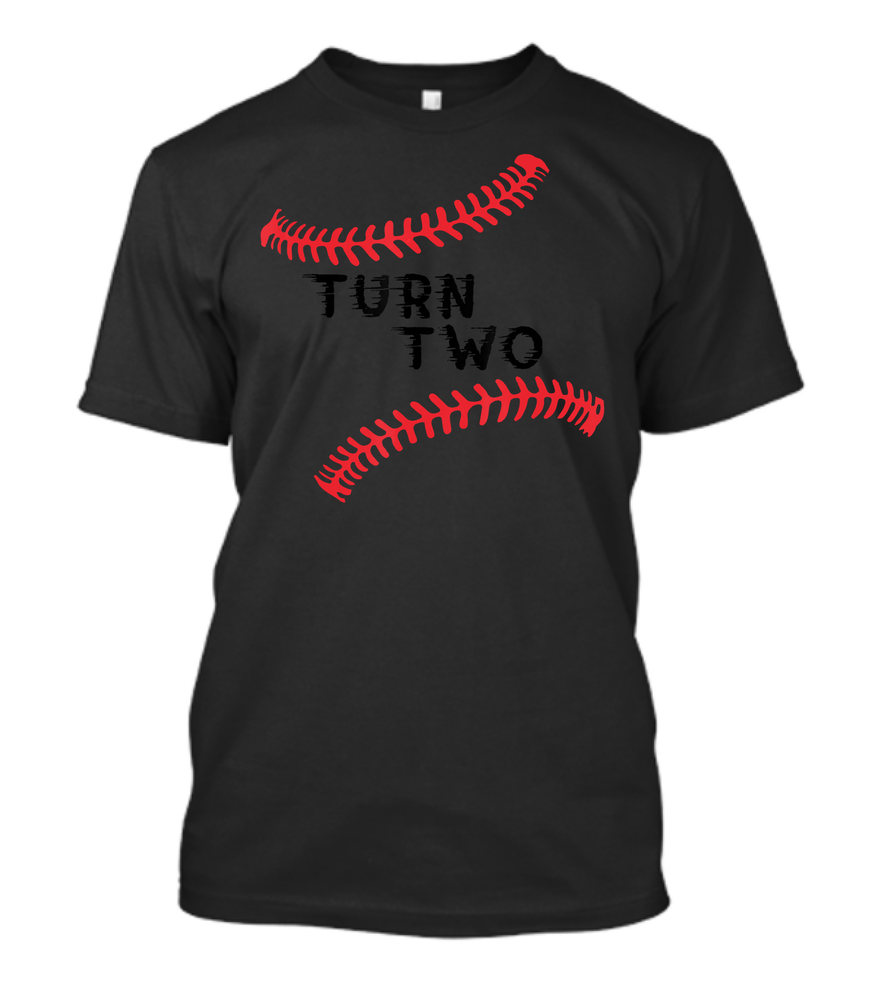 Turn Two Double Play Baseball Stitch T-Shirt