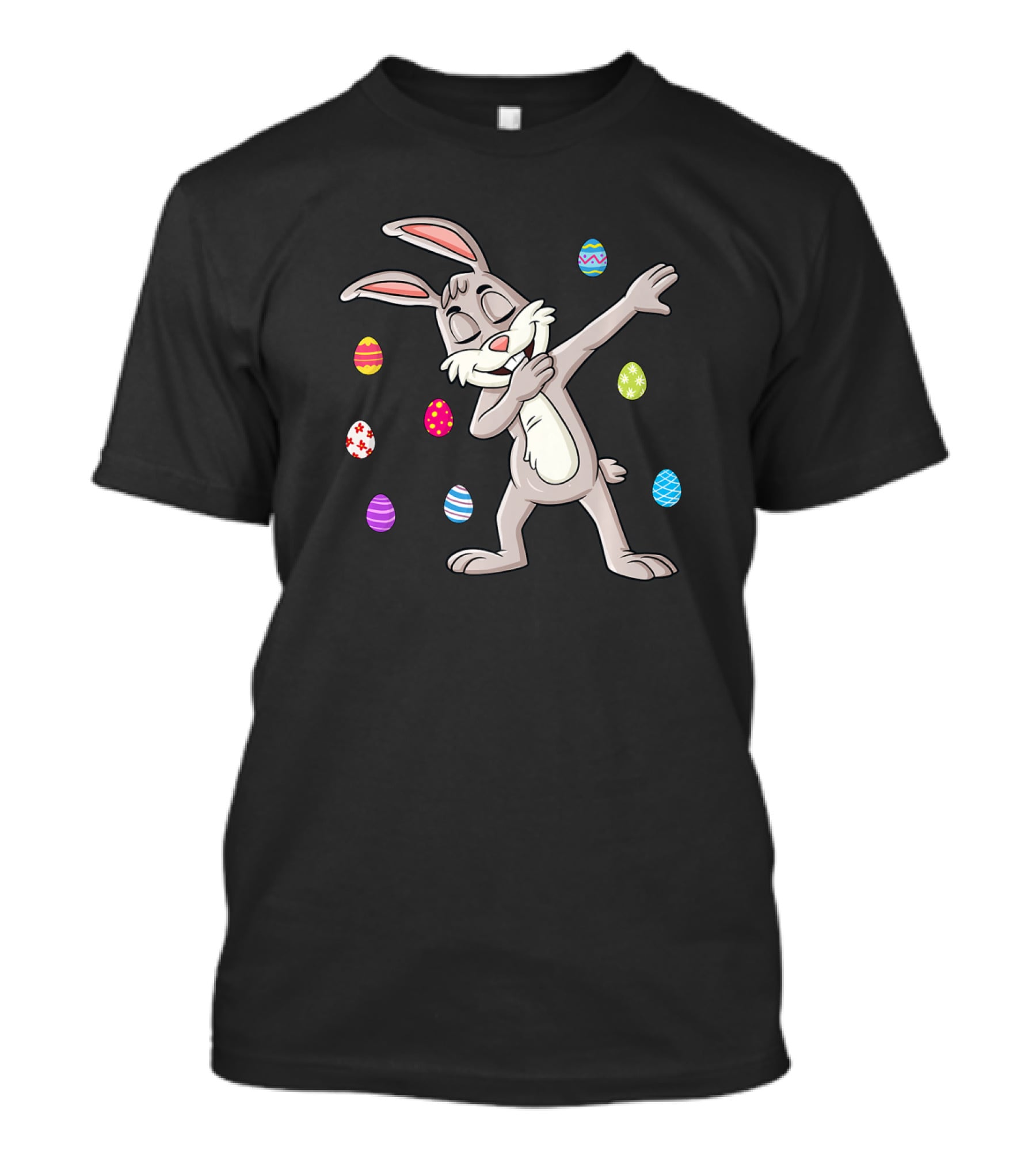 Easter Day Dabbing Rabbit With Colorful Eggs Dab T-Shirt