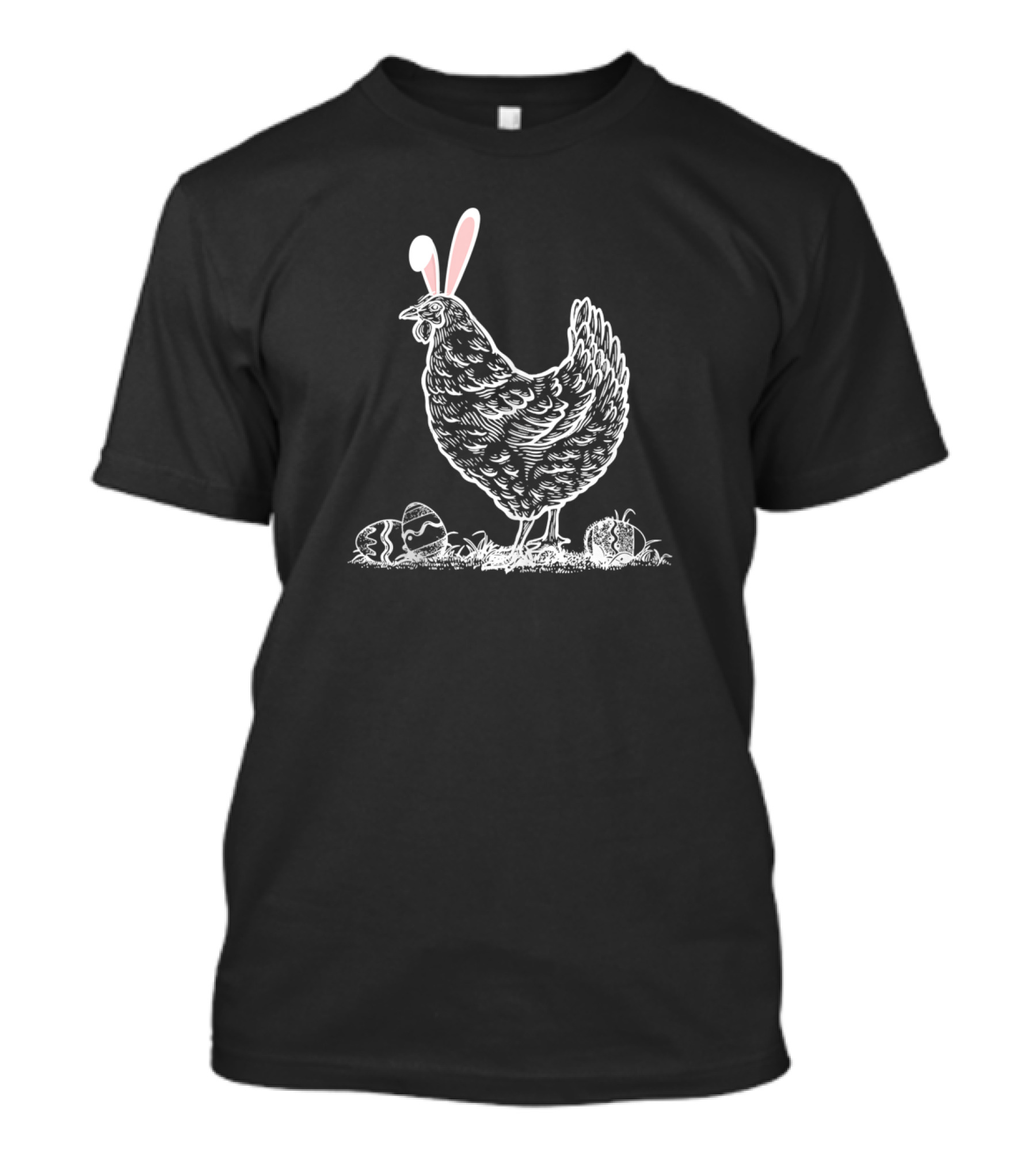 Easter Bunny Ears Chicken With Eggs T-Shirt
