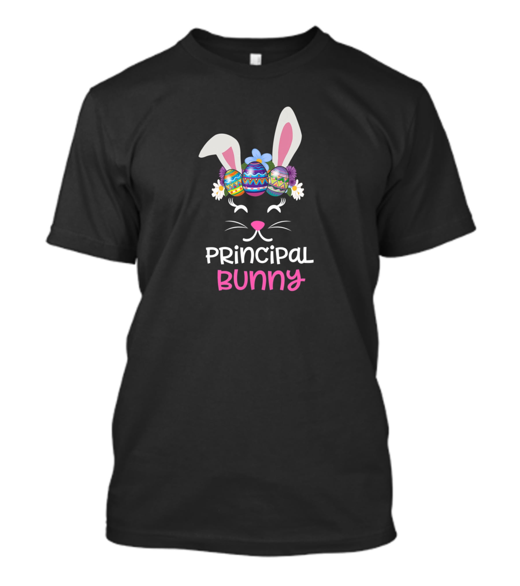 Principal Bunny Face With Easter Egg Headband Costume T-Shirt