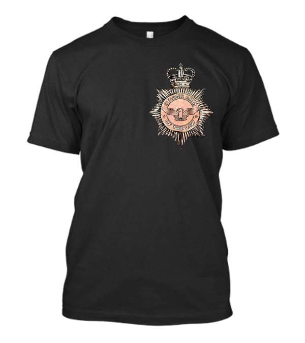 Saxon Strong Arm Of The Law Badge With Crown And Eagle Emblem T-Shirt