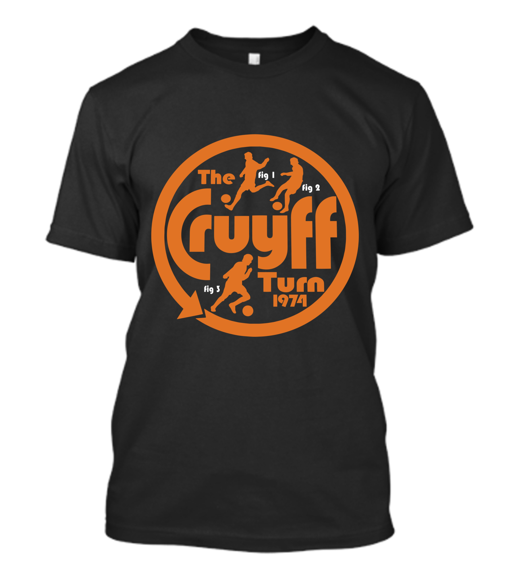 The Cruyff Turn 1974 Football Silhouette Circle T-Shirt