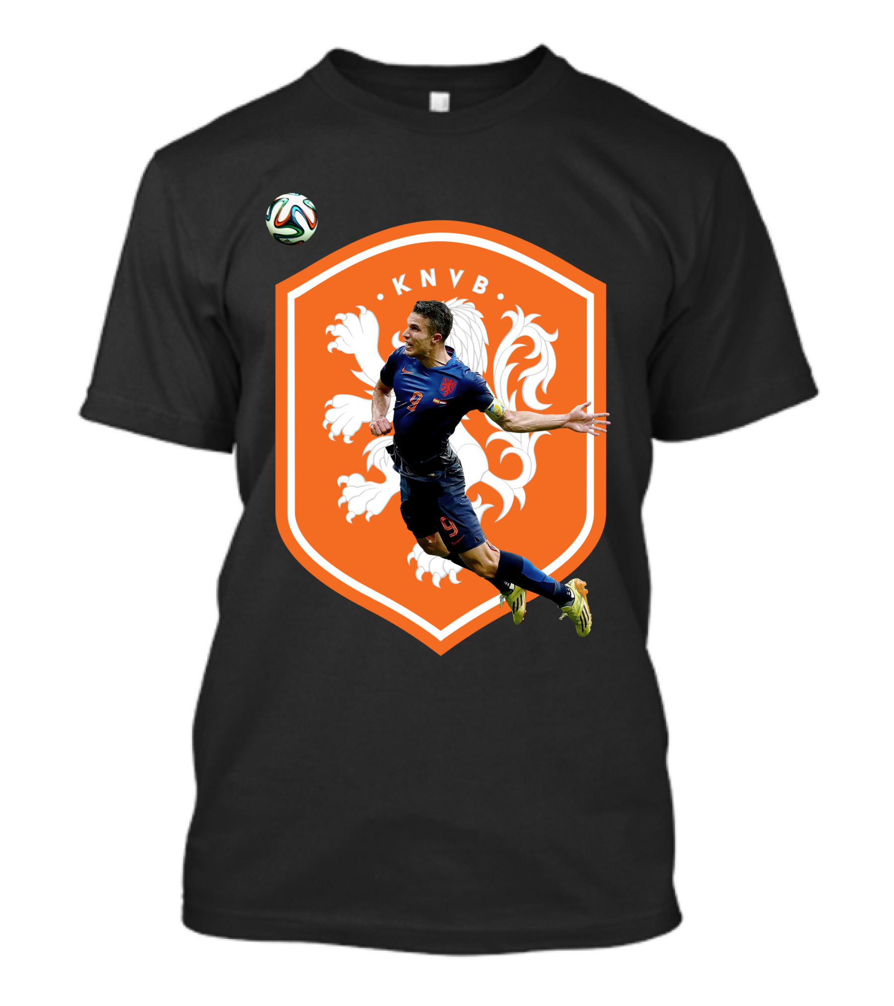 KNVB Netherlands Flying Header Football Icon Robin Van Persie T-Shirt