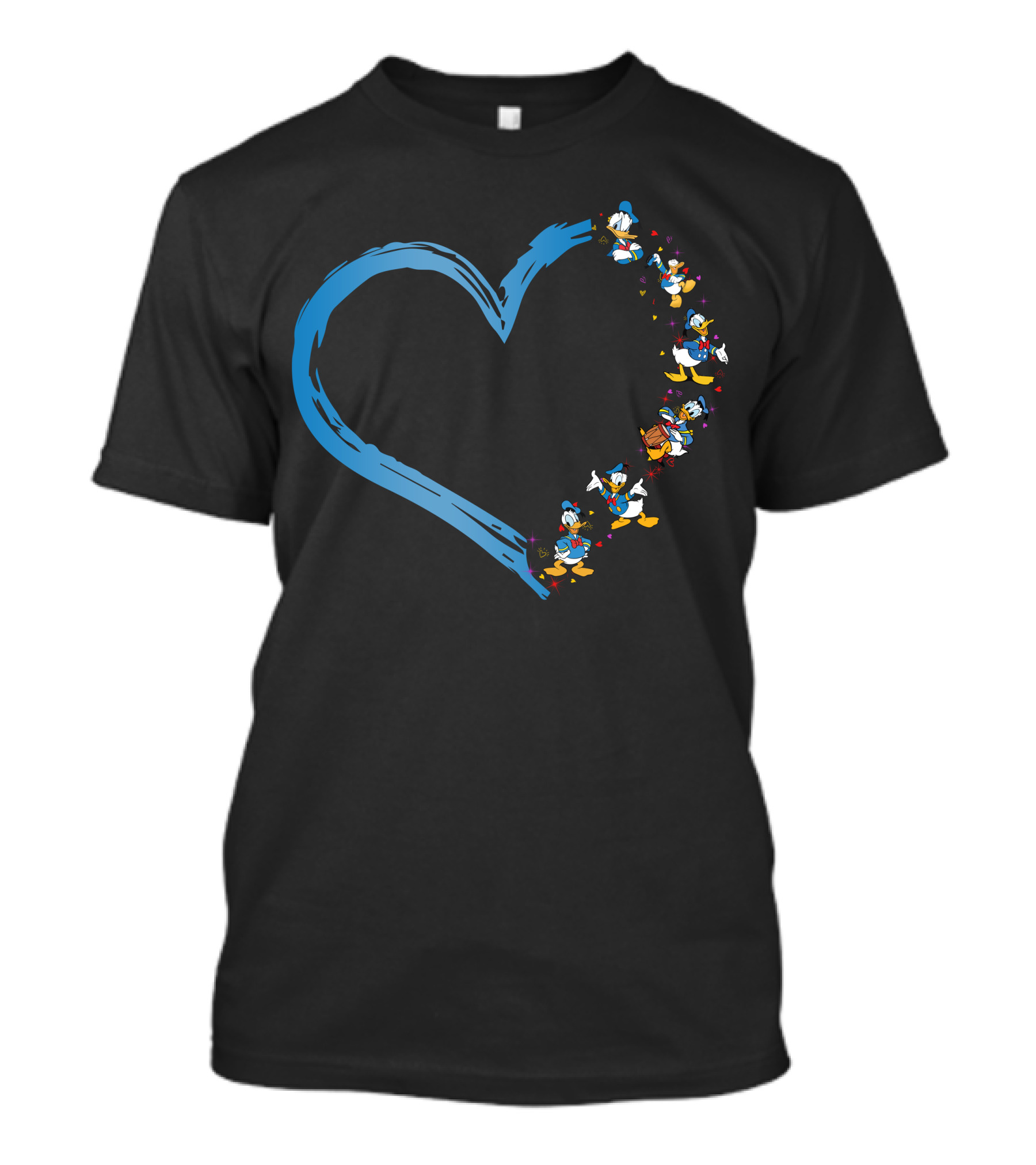 Donald Duck Blue Heart T-Shirt