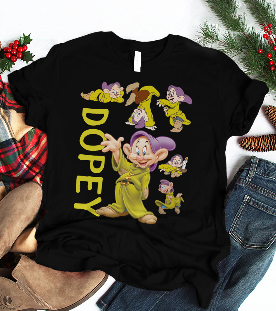 Dopey Disney Character Fun Poses Collection T-Shirt
