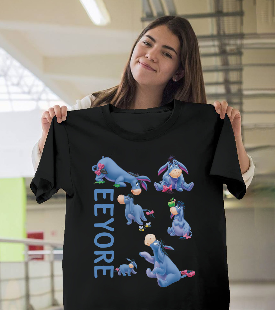 Eeyore Poses From Winnie The Pooh With T-Shirt
