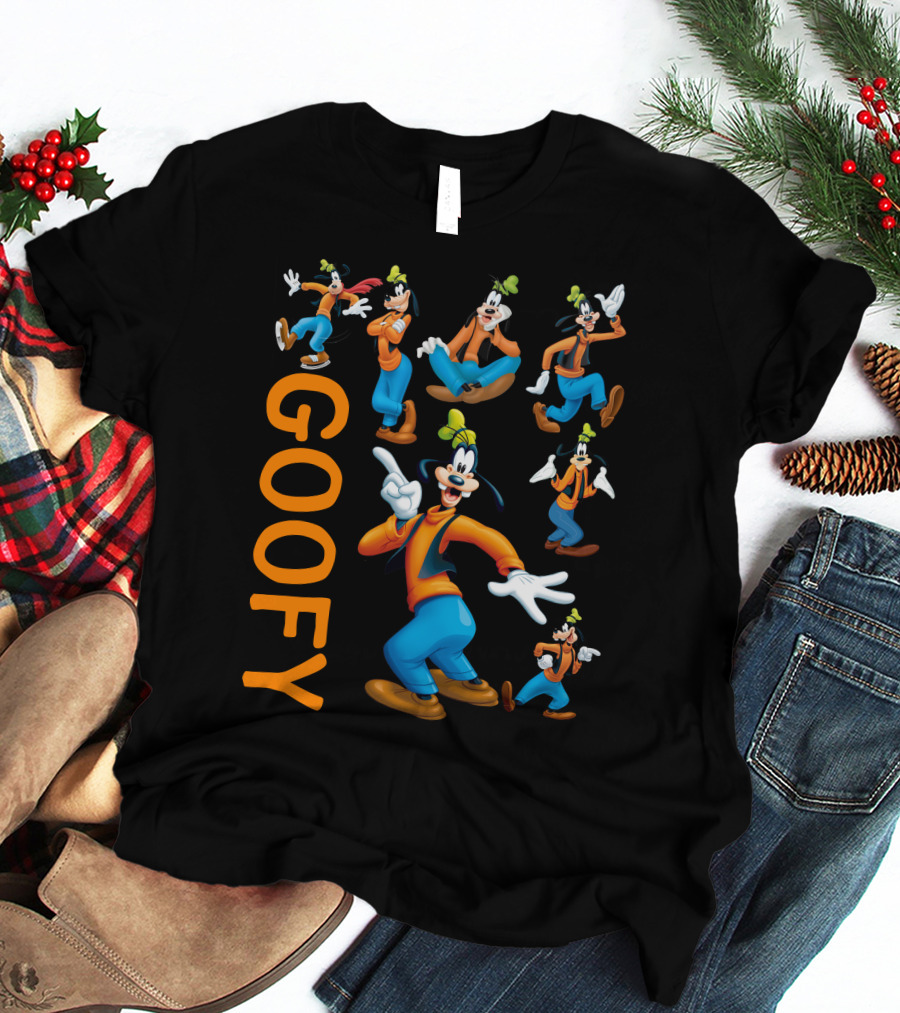 Goofy Vibrant Comic Character In Multiple Poses T-Shirt