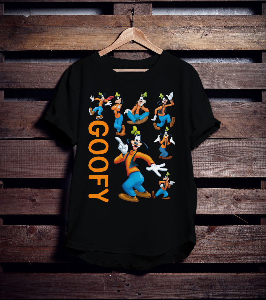 Goofy Vibrant Comic Character In Multiple Poses T-Shirt