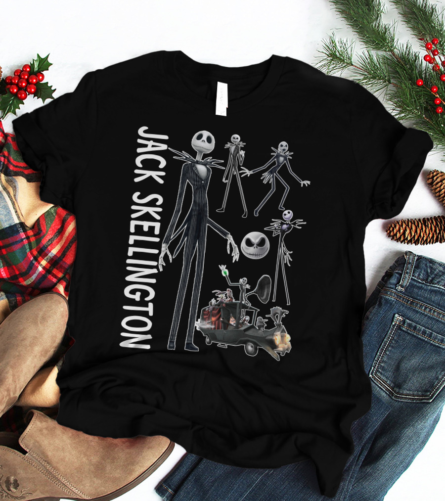 Jack Skellington Characters And Car Scene T-Shirt