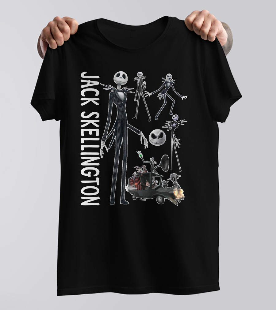 Jack Skellington Characters And Car Scene T-Shirt