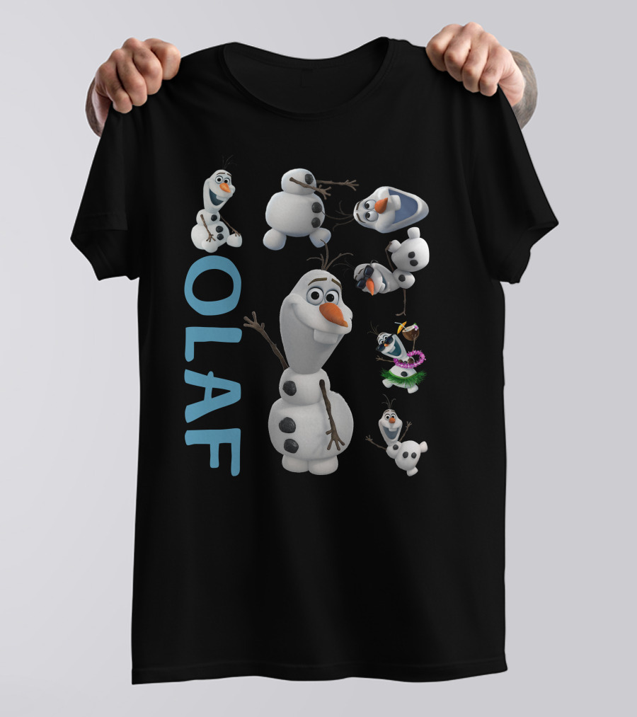 Olaf Frozen Character Multiple Poses Playful Expressions T-Shirt