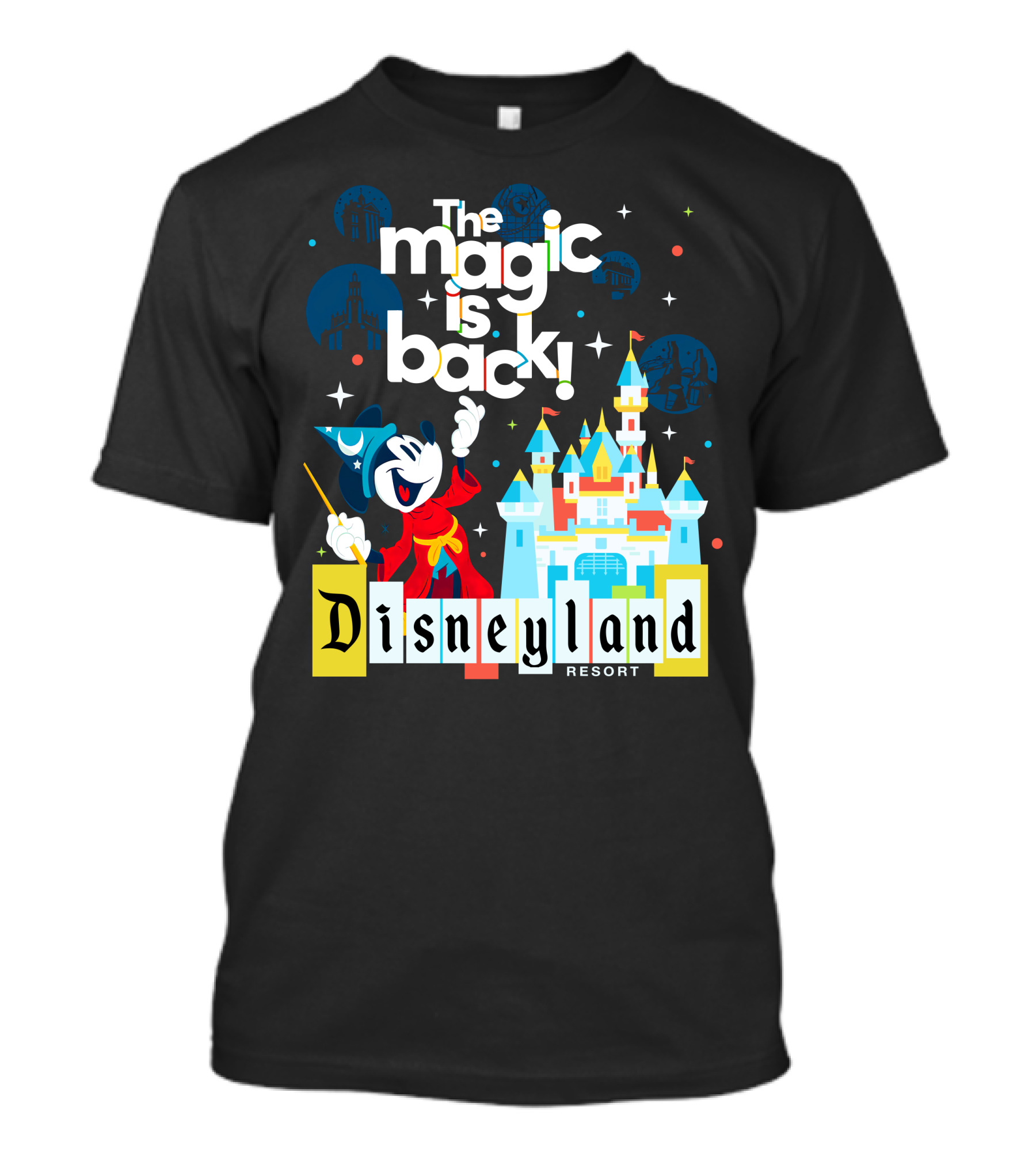 The Magic Is Back Disneyland Resort Mickey Mouse Castle Magic Kingdom T-Shirt